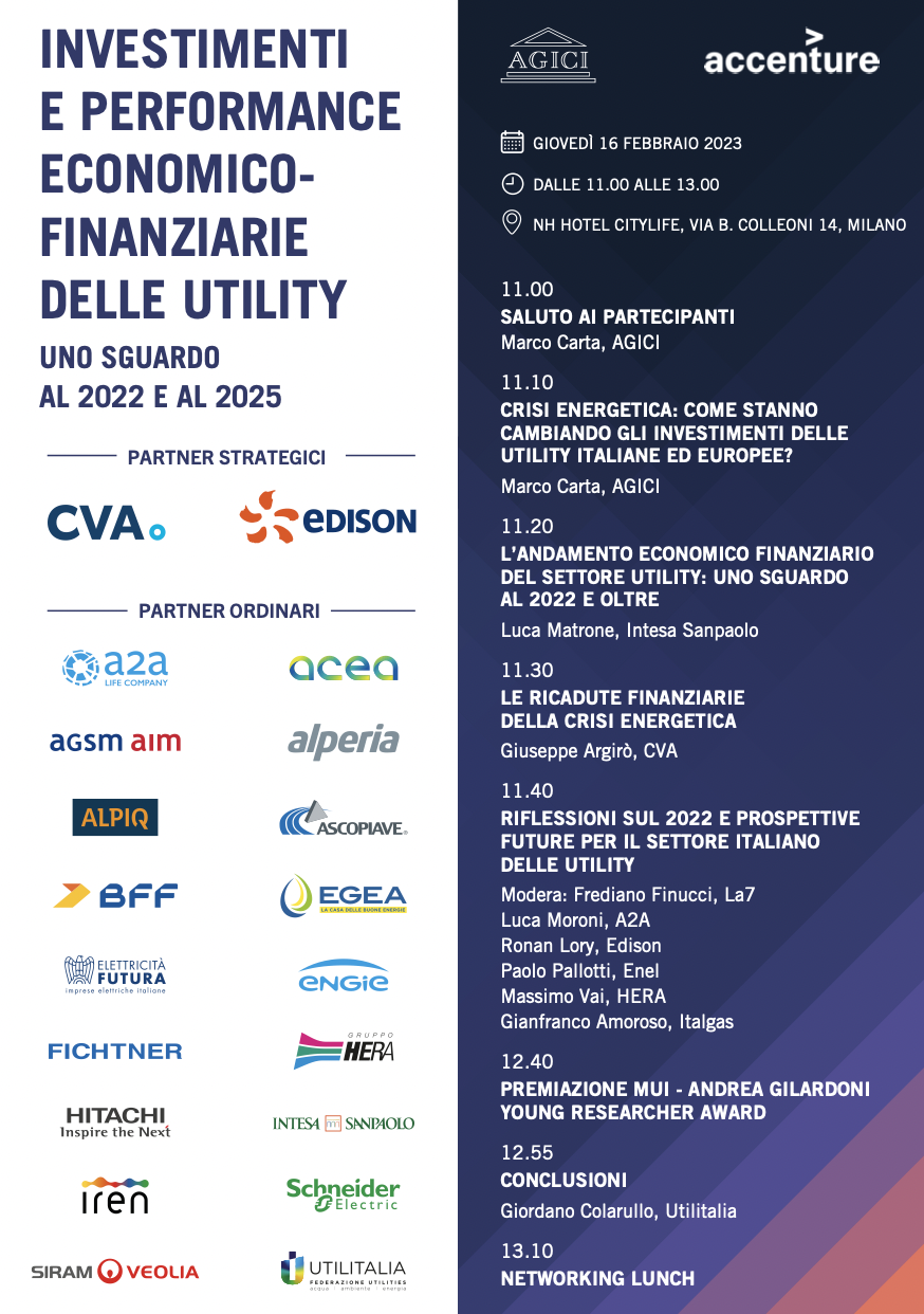 Investimenti e performance economico-finanziarie delle utility:&nbsp;uno sguardo al 2022 e al 2025